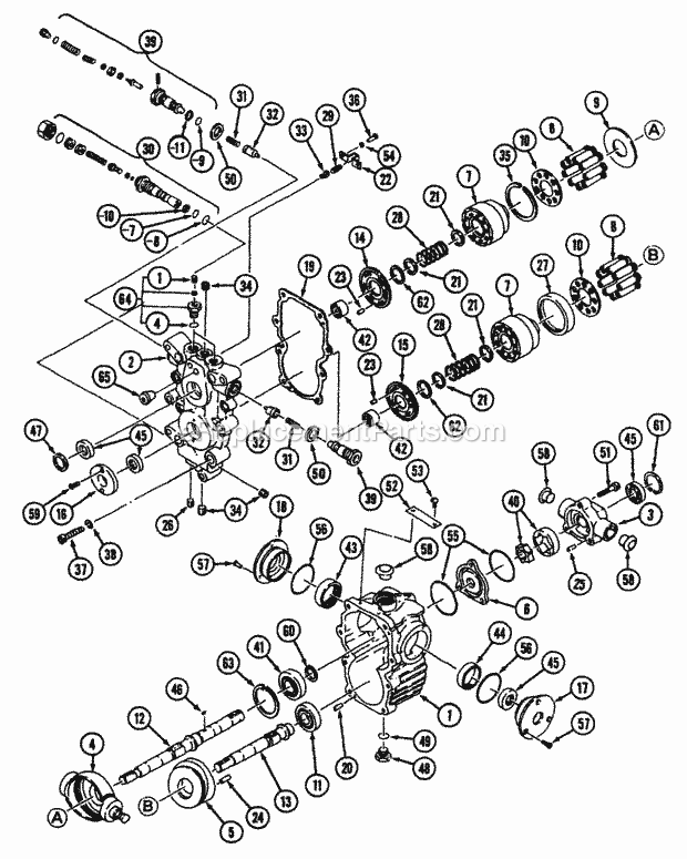 Hydrostatic (Part 3) Diagram and Parts List for 54A-443D100 Cub Cadet Lawn Tractor